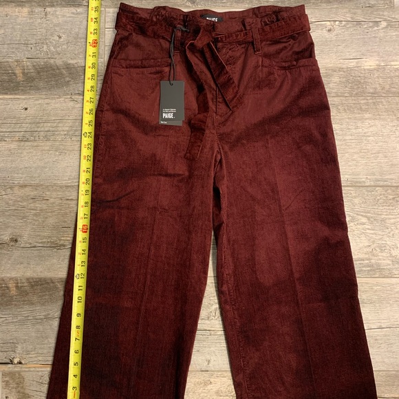 PAIGE Sutton Paperbag Corduroy Wide Legged Pants - Picture 4 of 12